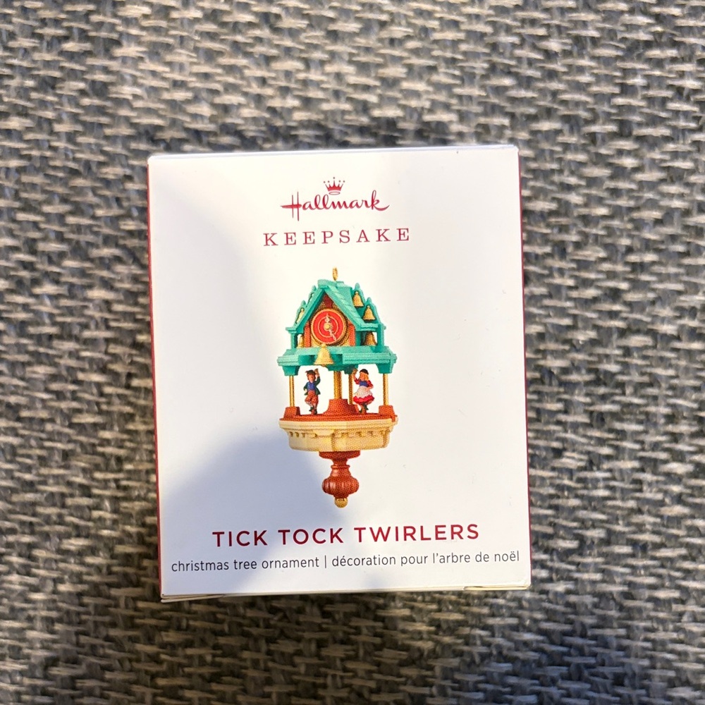 Hallmark Keepsake Tick Tock Twirlers Ornament - Green and Red